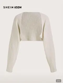 SHEIN リブニット ボレロ カーディガン