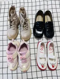 子ども靴 4足まとめ売り19cmブーツフォーマルスニーカー上履き美品〜