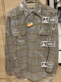 Pendleton メンズ M ネルシャツ グレー/ブラウン/オレンジチェック