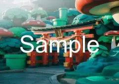 イラストポスター　グラビア　写真　A4サイズ　AIポスター　 J-F-2