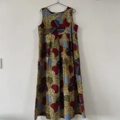 アフリカンバティック Jua ティアードワンピース変形サークル柄 - メルカリ