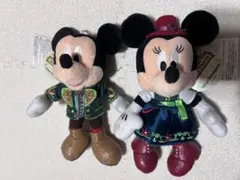 タグ付き　マジカルミュージックワールド　ミッキー ミニー　ぬいぐるみバッジセット