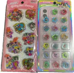 パワーパフガールズ スパンコールキラキラシール　おはじきシール　セット