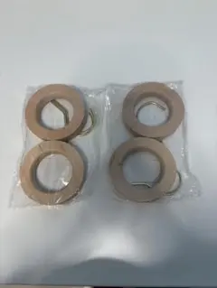 ナチュラルウッド ウッドリング　カーテンリング タッセル　マフラー　フック　4個