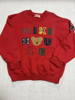 値下可　MIKI HOUSE オールドミキハウス 赤 トレーナー 110 レトロのサムネイル
