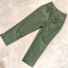 EMMA JAMES テーパードパンツ カーキ系 サイズM相当 センタープレス