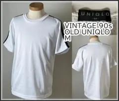 ★90s ビンテージ オールド ユニクロ メッシュ クルーネック Tシャツ M