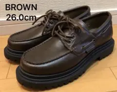 GU undercover デッキシューズ 茶 26.0