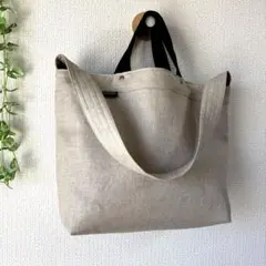 ✢︎ リネンのくったりトートバッグ　大きめ　2WAY ハンドメイド✢︎
