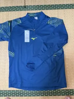 Mizuno 青 ストライプ ハーフジップジャージ