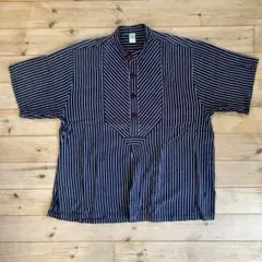 SANFOR 半袖　フィッシャーマンシャツ 希少サイズXXL ユーロビンテージ
