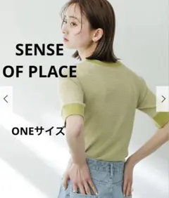 SENSE OF PLACE センスオブプレイス ボーダー Tシャツ 5分袖 F