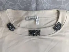 'S MaxMara ビジュー付きカットソー 五分袖