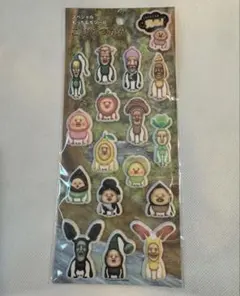 光る　こびとずかん　もっちもちシール　かくれももじり　シール　ドロップシール