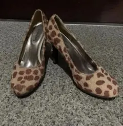 ヒョウ柄 ヒールパンプス レオパード　M 23~23.5 ハイヒール
