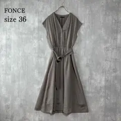 フォンセ FONCE フレンチ袖 ショルダータックワンピ 36⁠ 新品のサムネイル