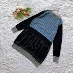 ✨良品✨ (38/M) チュニック 長袖 ニット 毛100% クルーネック