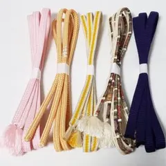 み*)様 (0905)帯締め 5点 まとめ売り 帯紐 着物 和装 小物