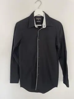 m.f.editorialブラック長袖シャツS黒美品ボタンダウン