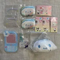 ときめき平成コギャル リンリン鈴キーホルダー プリクラ風 缶バッジ＆カバー　4点