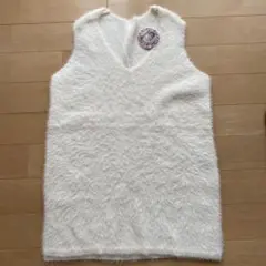 【未使用・タグ付き】RAFRAF シャギーニット Vネック ベスト　M size