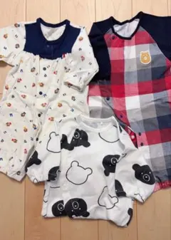 50〜60サイズ　春用ロンパース　男の子　薄手 ドレス　カバーオール　新生児