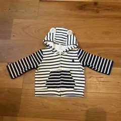 baayGAP クマ耳ボーダーパーカー　6-12m