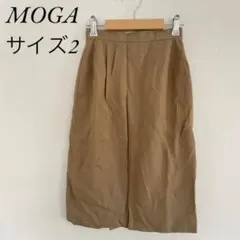 モガ ベージュ タイトスカート サイズ2 レーヨン100%のサムネイル