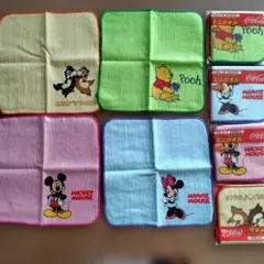 ディズニーキャラクタータオル 4種合計8枚ミッキー ミニー プー等コカ・コーラ