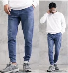 roshellデニム風ジョガーパンツスウェットパンツ