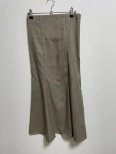 ロングスカート　チェックマーメイドスカート