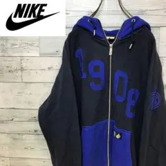 【激レア】ナイキ ビッグ刺繍ロゴ　パーカー　サイドロゴ