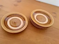 未使用品　和食器　渦巻き模様の小皿(4枚セット)