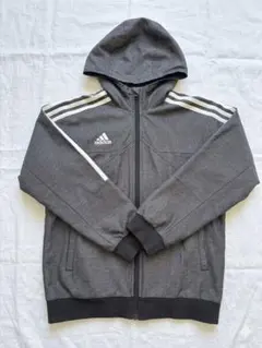 adidas アディダス ジャージ パーカー 140cm グレー
