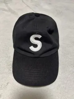 Supreme 黒 キャップ Sロゴ