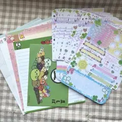 平成レトロ　交換日記　シール交換　クローバー　メモ帳　letter note