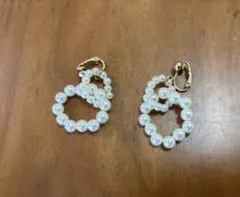 ホワイトパール風 イヤリング