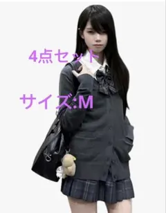 スクールカーディガン 女子 制服 カーディガン 学生 無地 Vネック ゆったりM