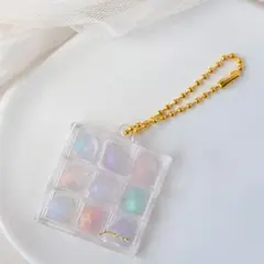 琥珀糖BOX①　 偏光オーロラ　レジンキーホルダー