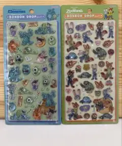 【正規品】ズートピア&モンスターズ・インク　ボンボンドロップシール　2枚セット