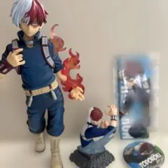 ヒロアカ　轟焦凍 フィギュア 缶バッジセット