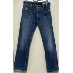 【美品】DIESEL デニム ストレート W29 インディゴ ダメージジーンズ