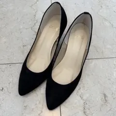 スローブイエナ 黒 スウェードパンプスのサムネイル