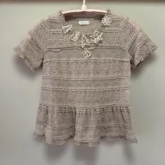 INGEBORG 半袖レースブラウス