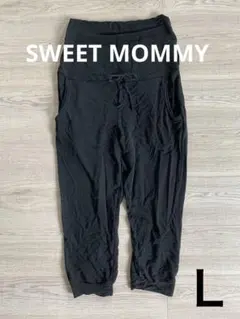 【SWEET MOMMY】マタニティパンツ　黒　Ｌサイズ　７分丈のサムネイル