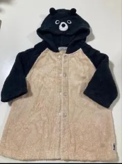 ダブルビー　クマフード付きフリースポンチョ