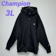 美品 チャンピオン Champion 3L ジップパーカー フーディ 2XL 黒
