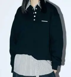 試着のみ☆TGNS LONG SLEEVE POLO M