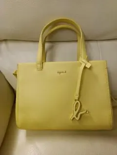 【最終お値下げ】agnes b. アニエス・ベー　 イエロー ミニハンドバッグ