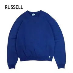 90s 00s RUSSELL 前V スウェット Vガゼット ネイビー M